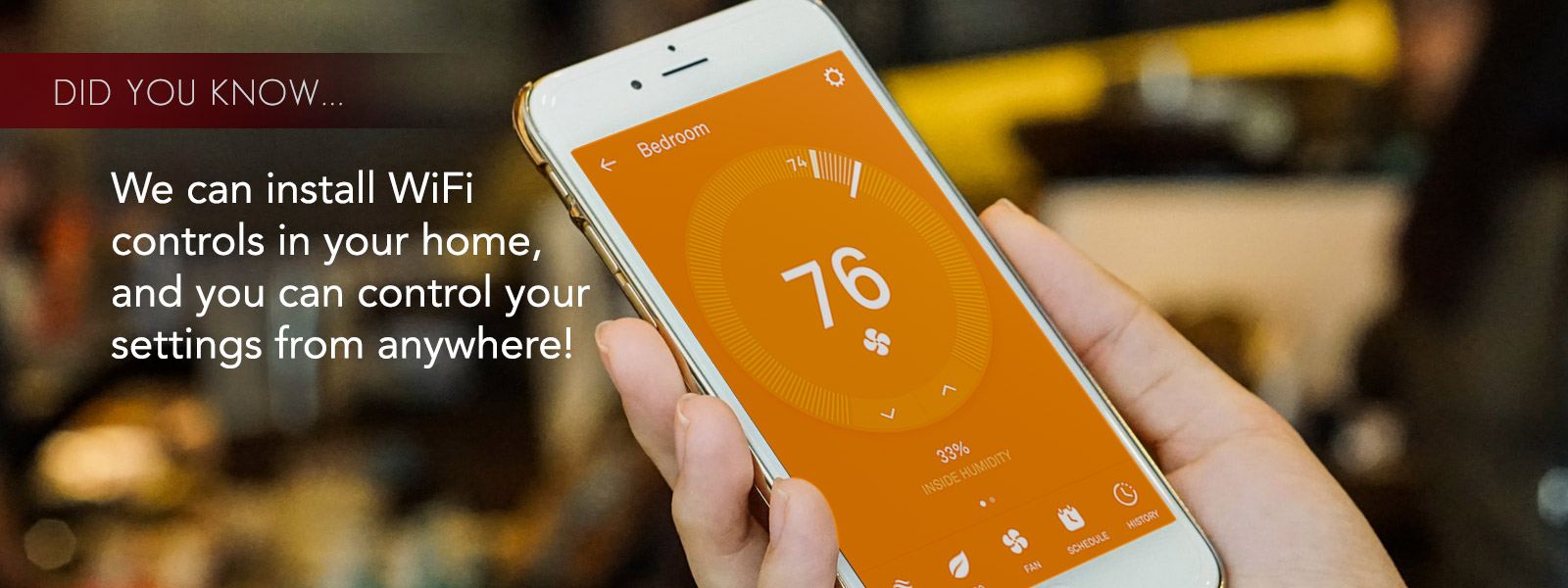 WiFi heat and air controls